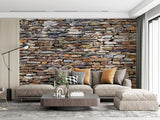 Wall made of crushed stone